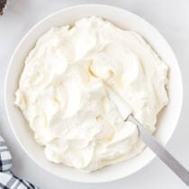 cool whip in a bowl.