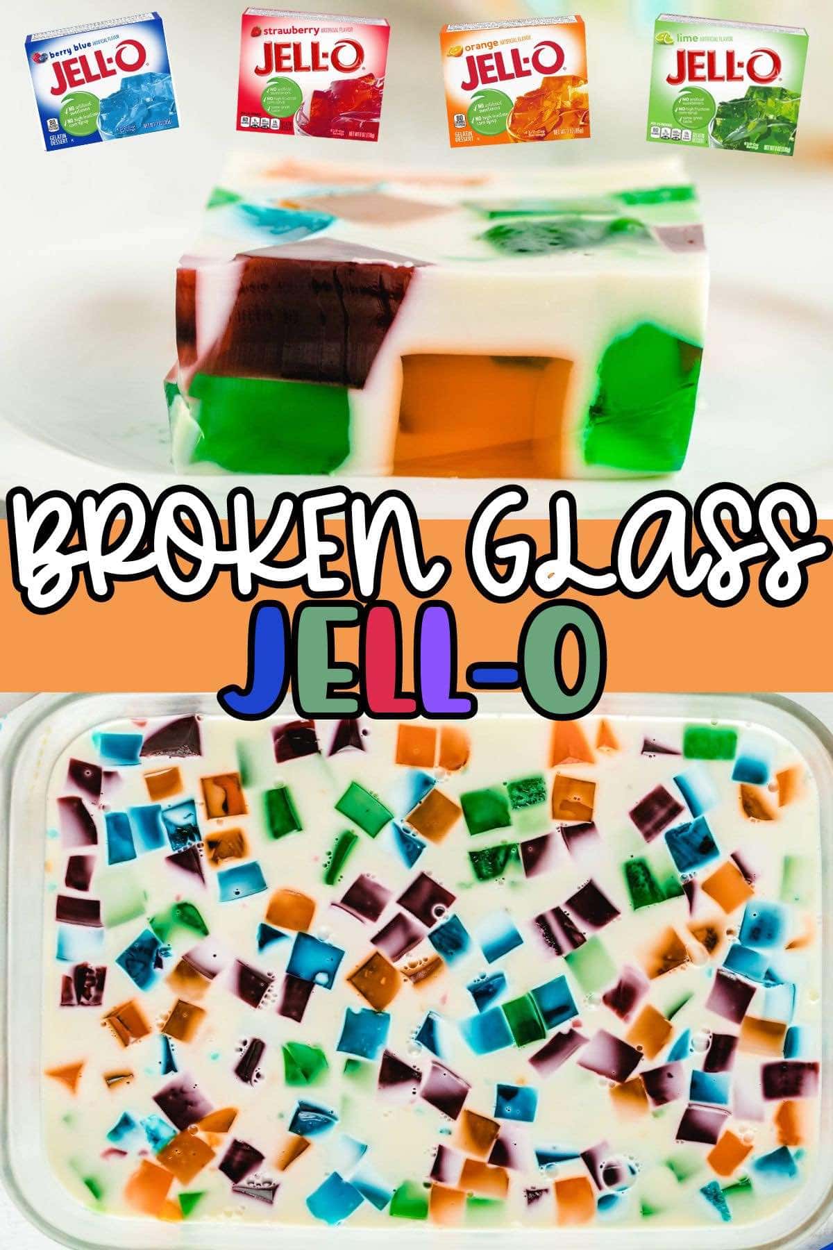 broken glass jello pin.