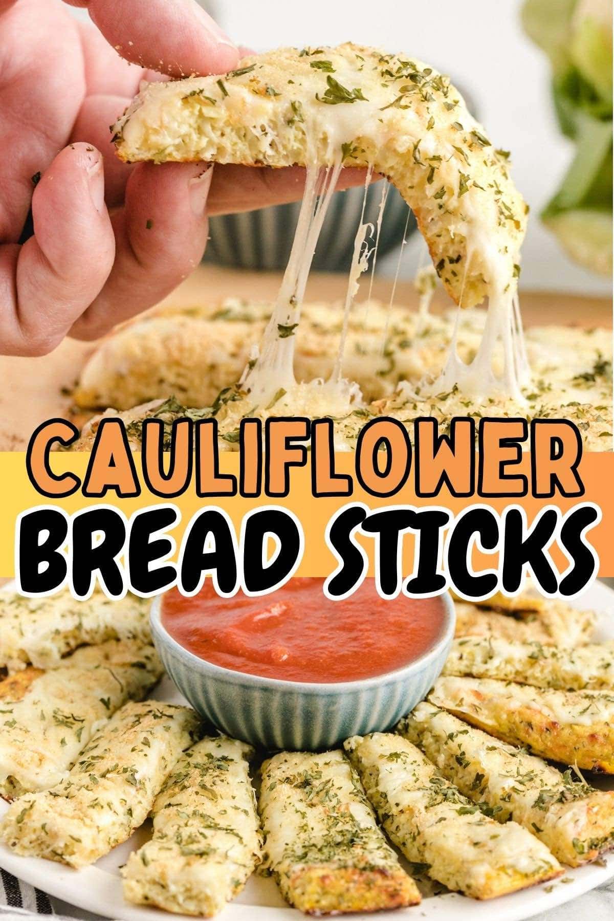 cauliflower bread sticks pins.