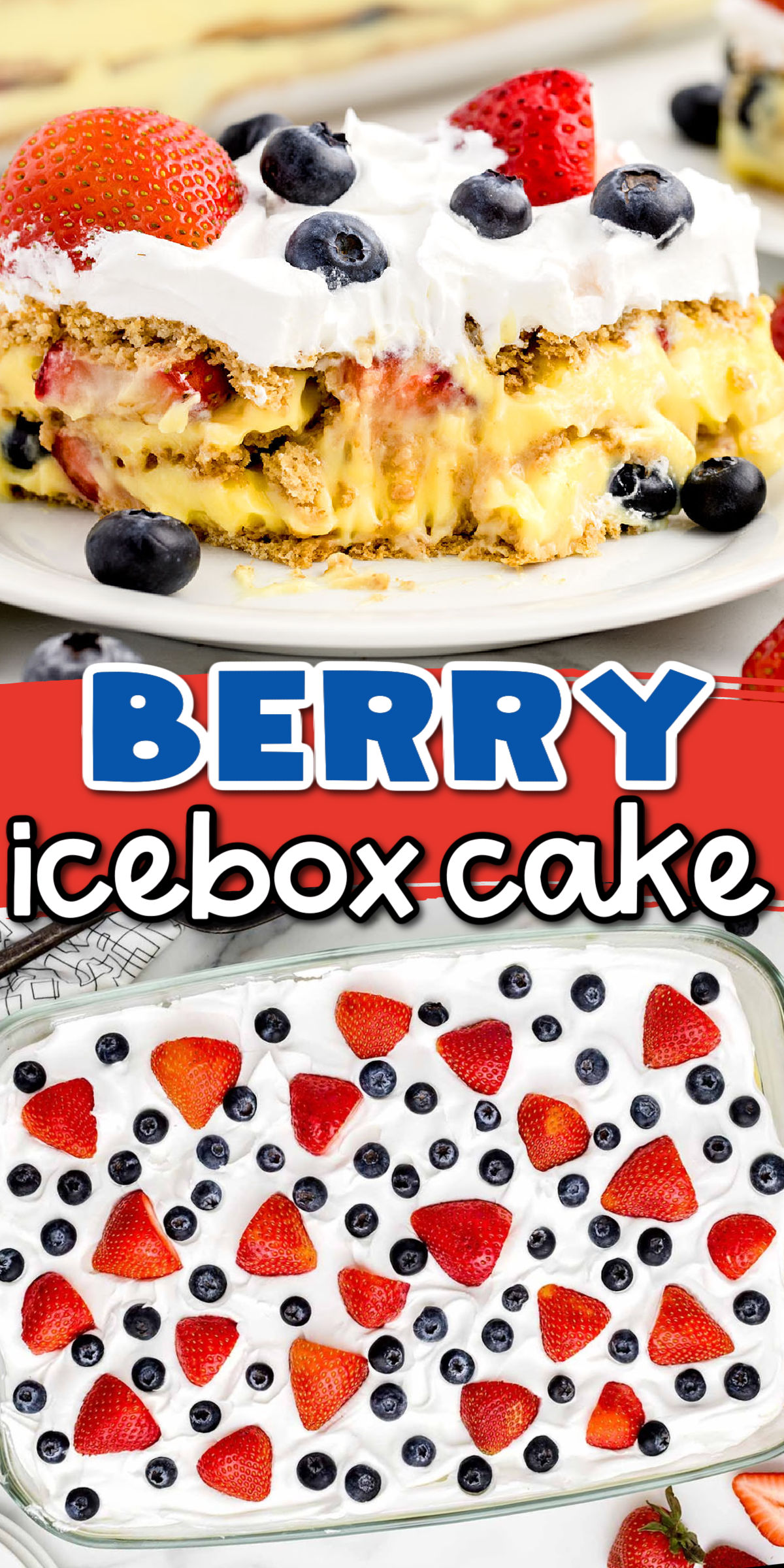 No-Bake Berry Icebox Cake pinterest
