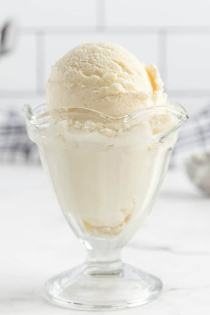 Vanilla Ice Cream in a dish