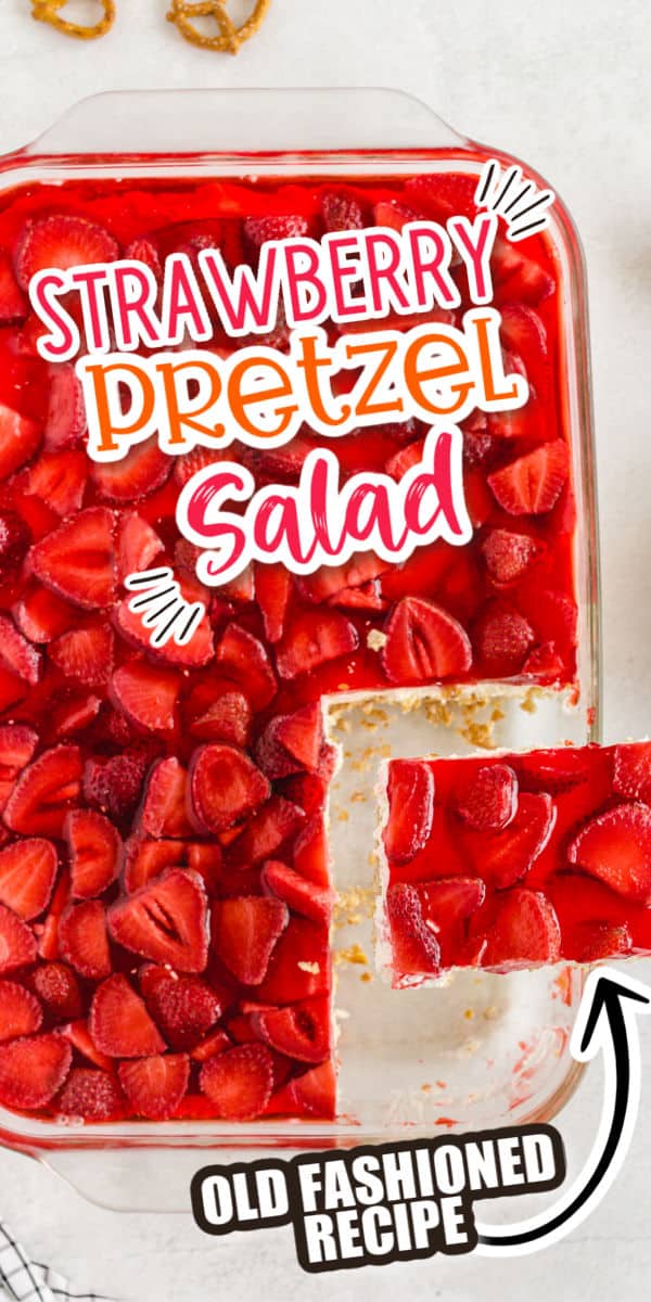Strawberry Pretzel Salad Pinterest Image