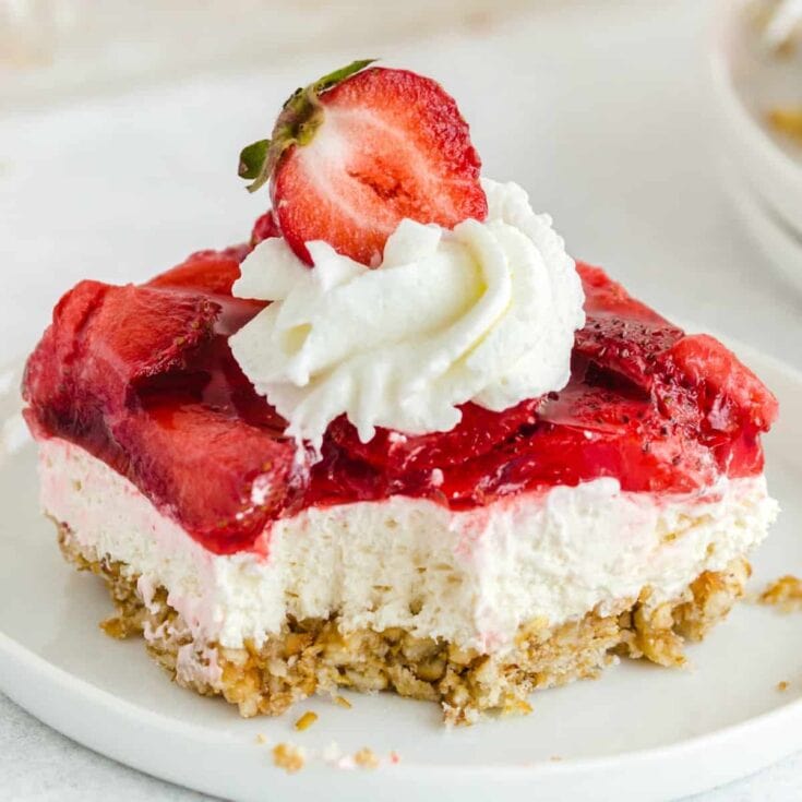 Strawberry Pretzel Salad square