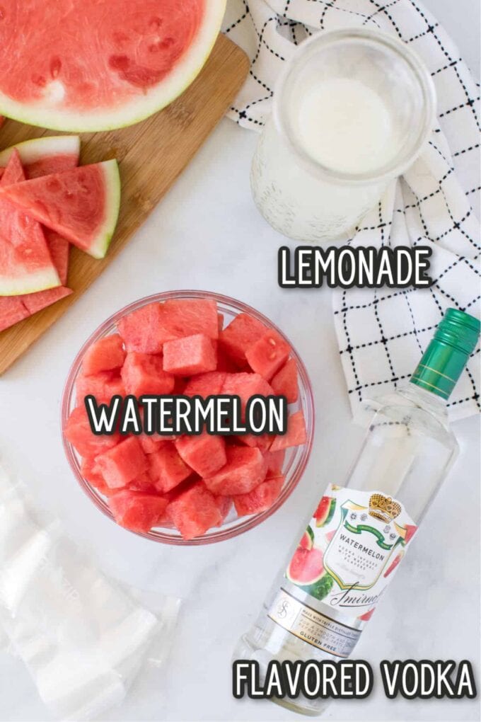 Watermelon Boozy Popsicles Ingredients