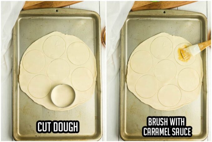 cut dough in circles