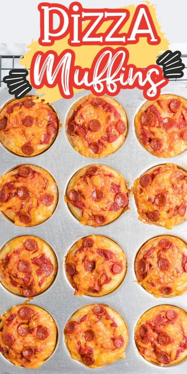 Pizza muffins pinterest image