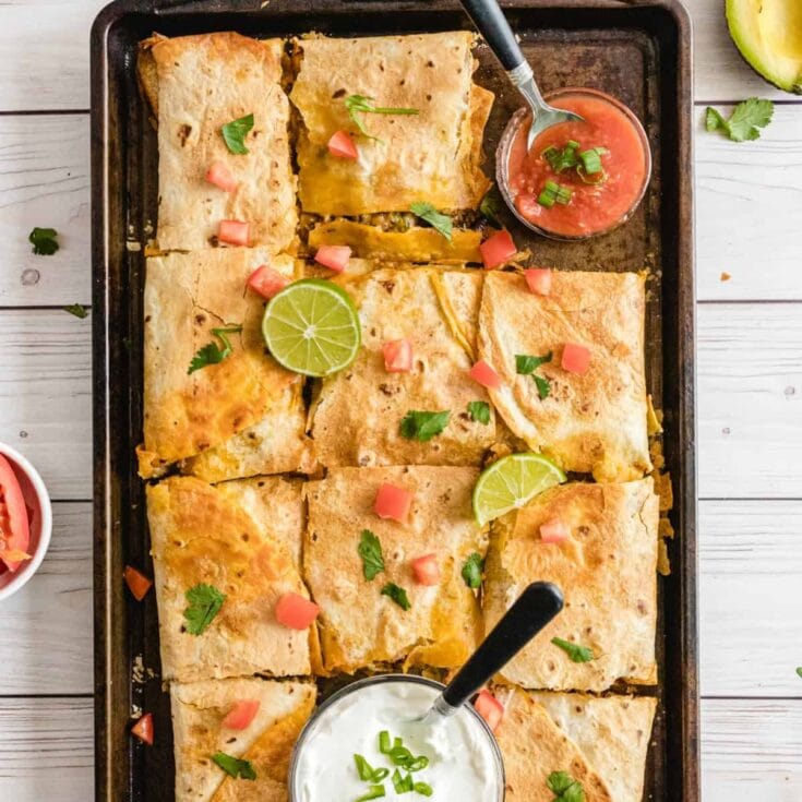Sheet Pan Quesadillas.