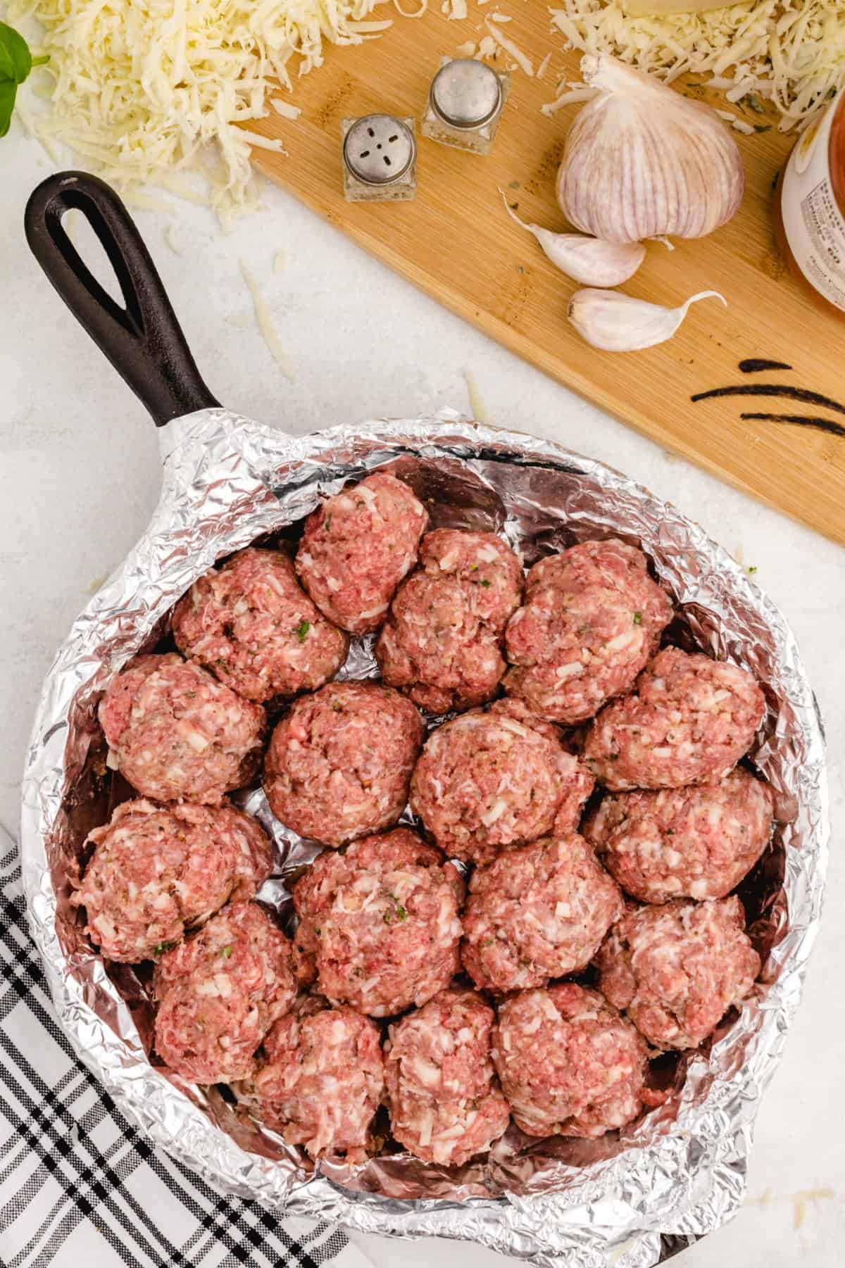 meatballs in cast iron skilled