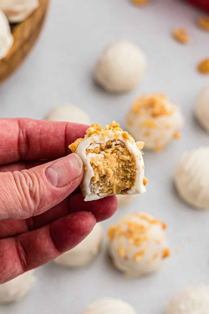 Peanut butter truffles with bite