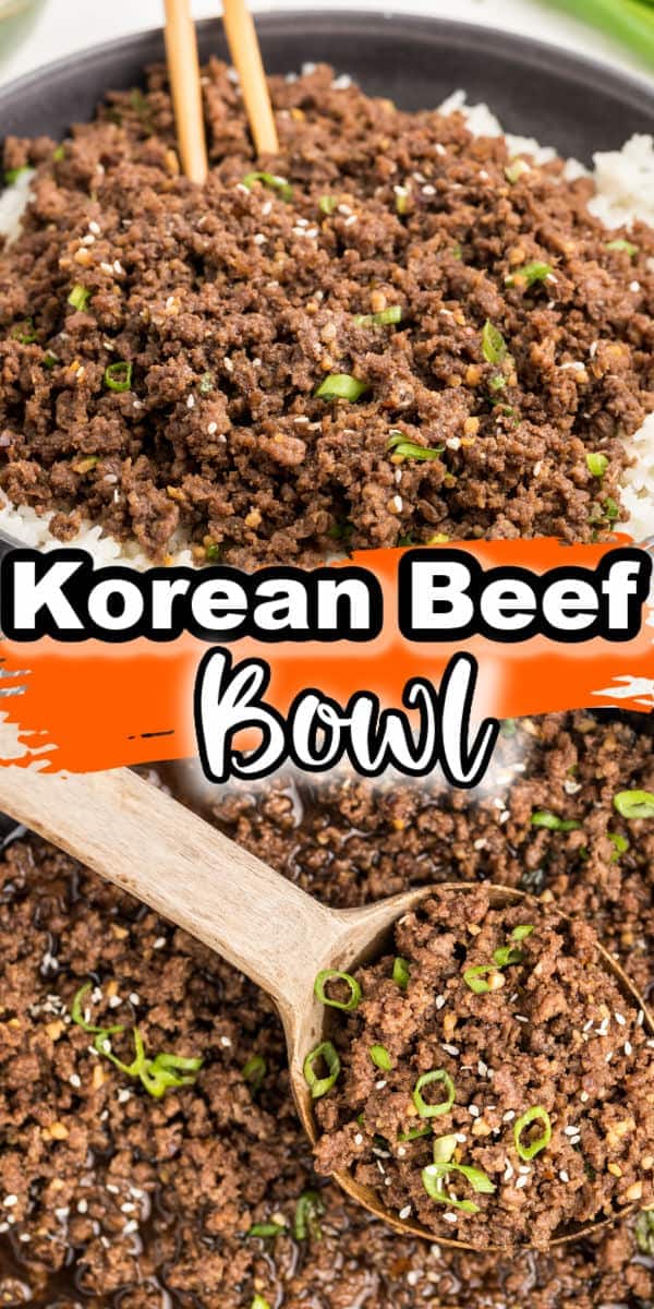Korean Beef Bowl Pinterest Image