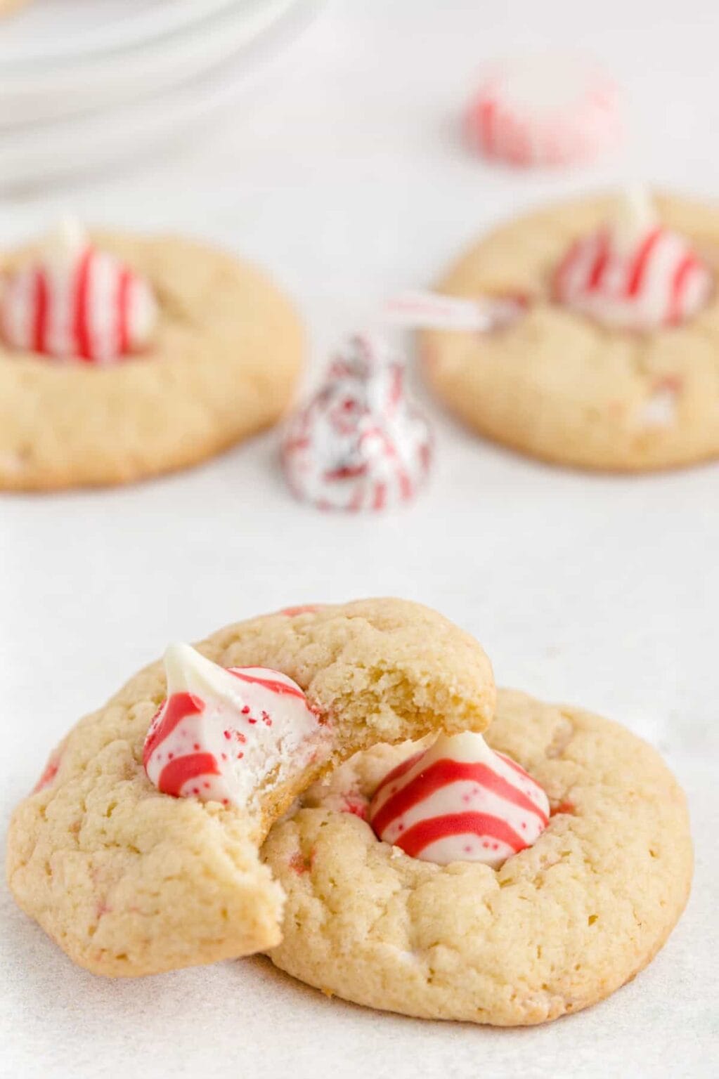 Candy Cane Kiss Cookies - Princess Pinky Girl