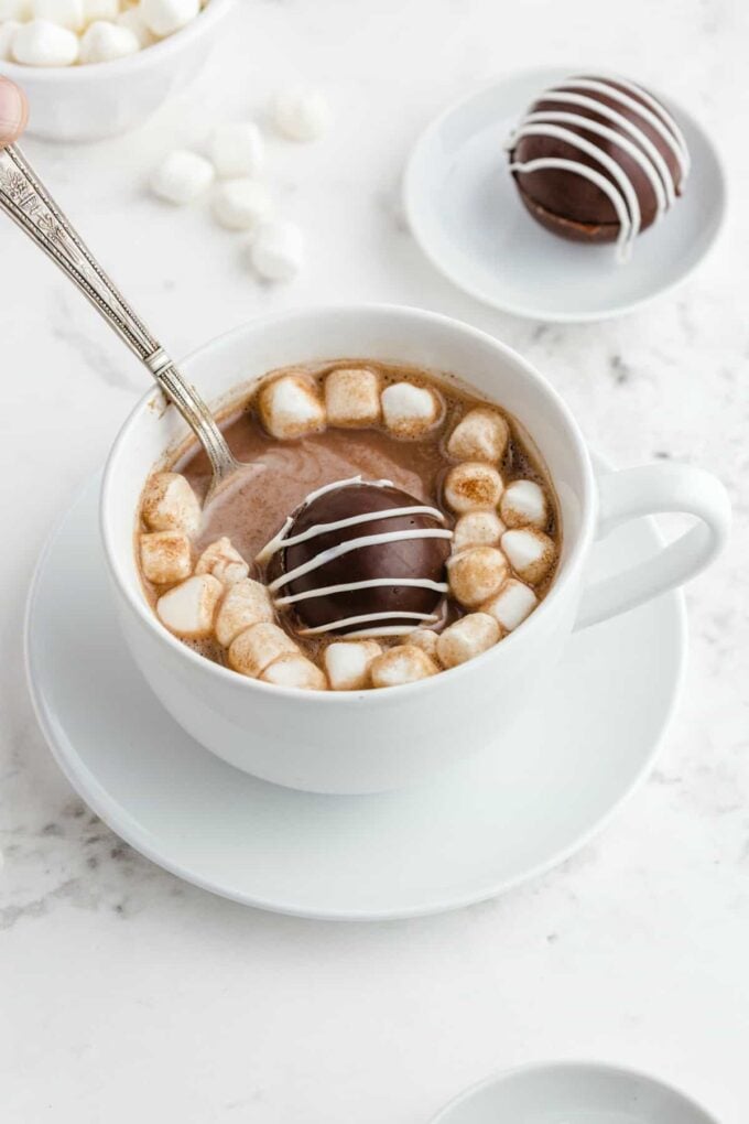 Hot Chocolate Bombs in cup