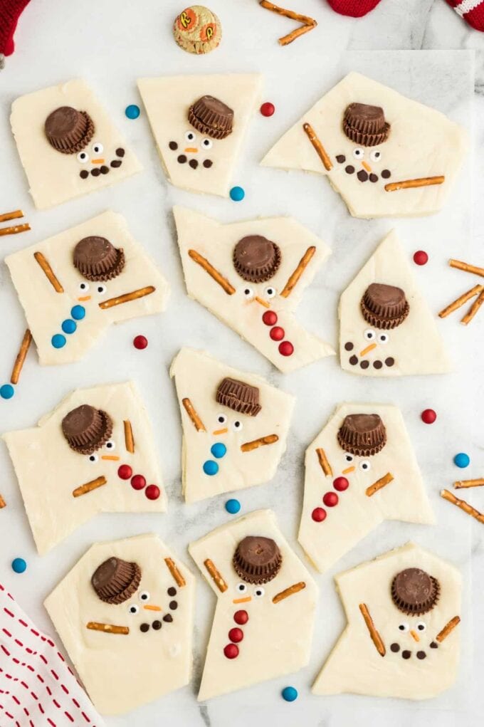 Melted Snowman Fudge featured