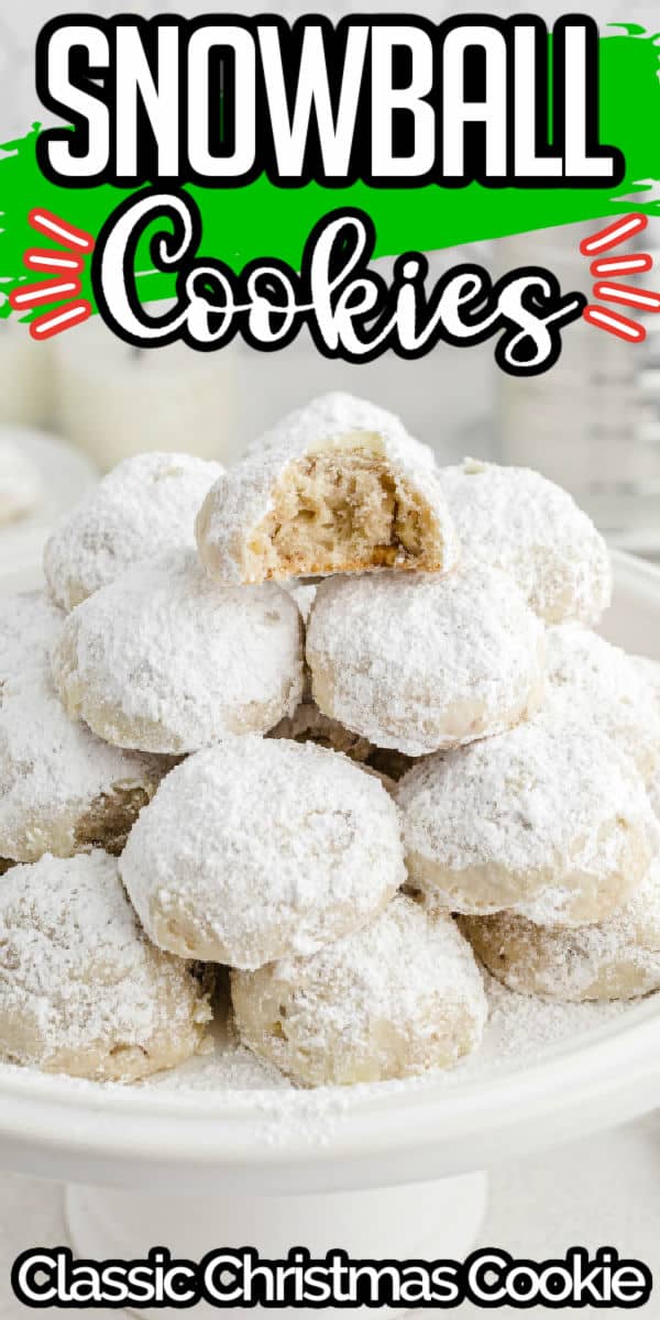 Snowball Cookies Pinterest Image copy