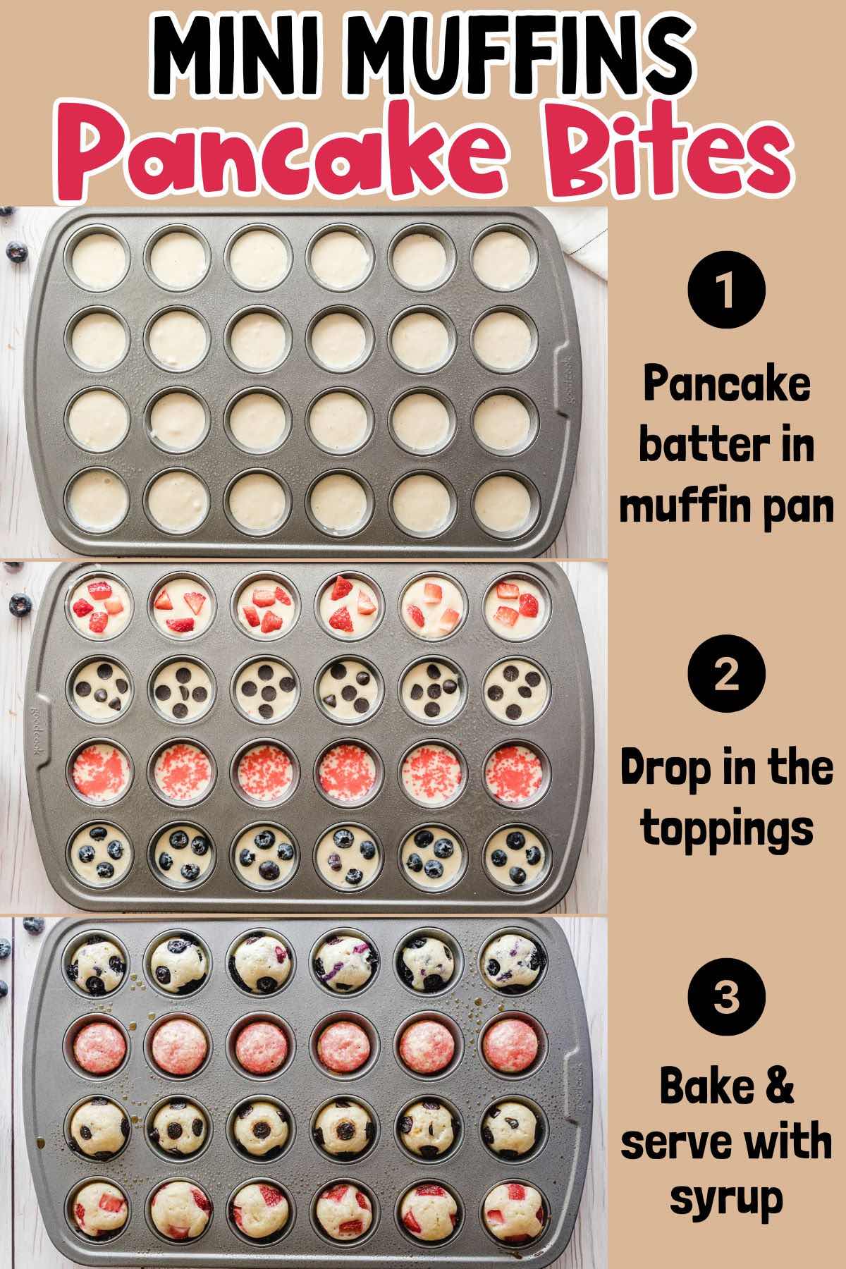 mini pancake pins.