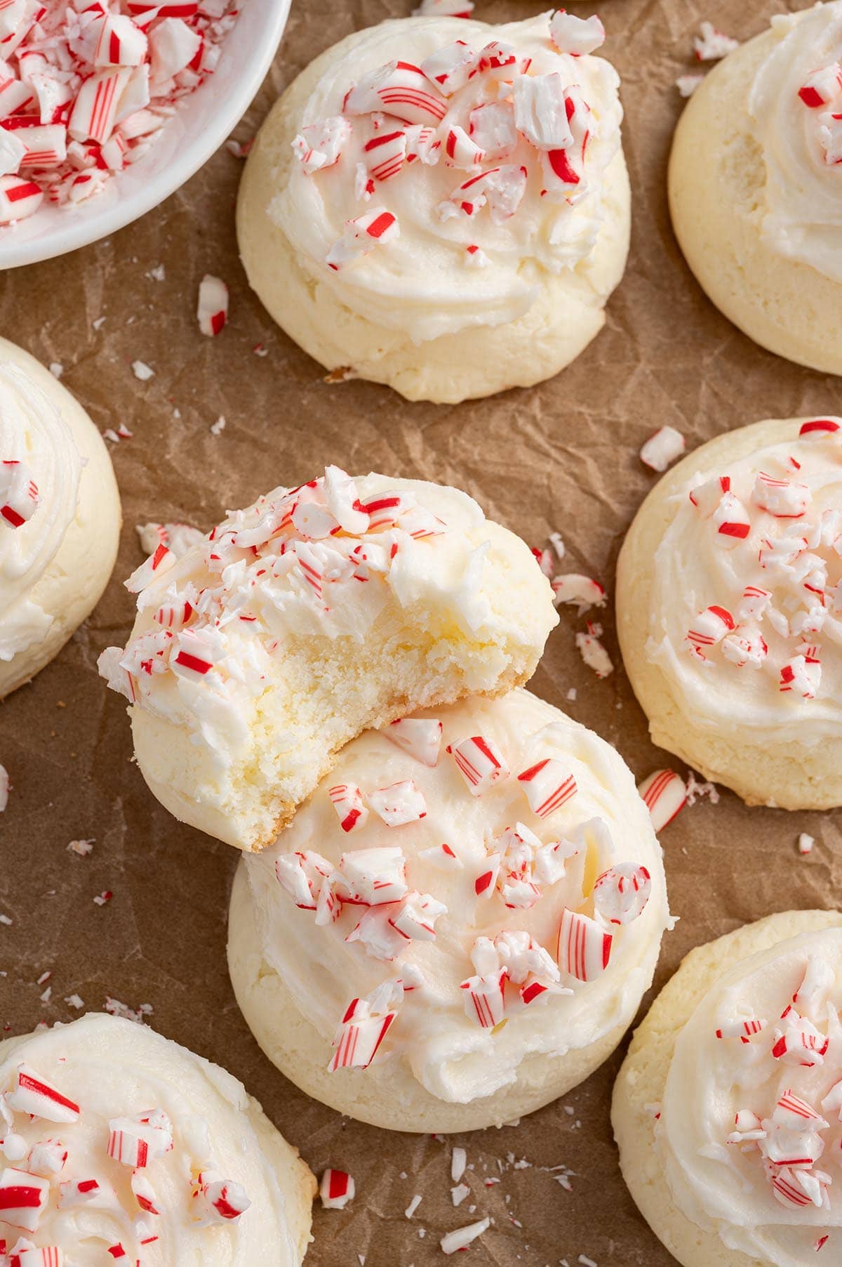 bitten peppermint meltaway cookies.