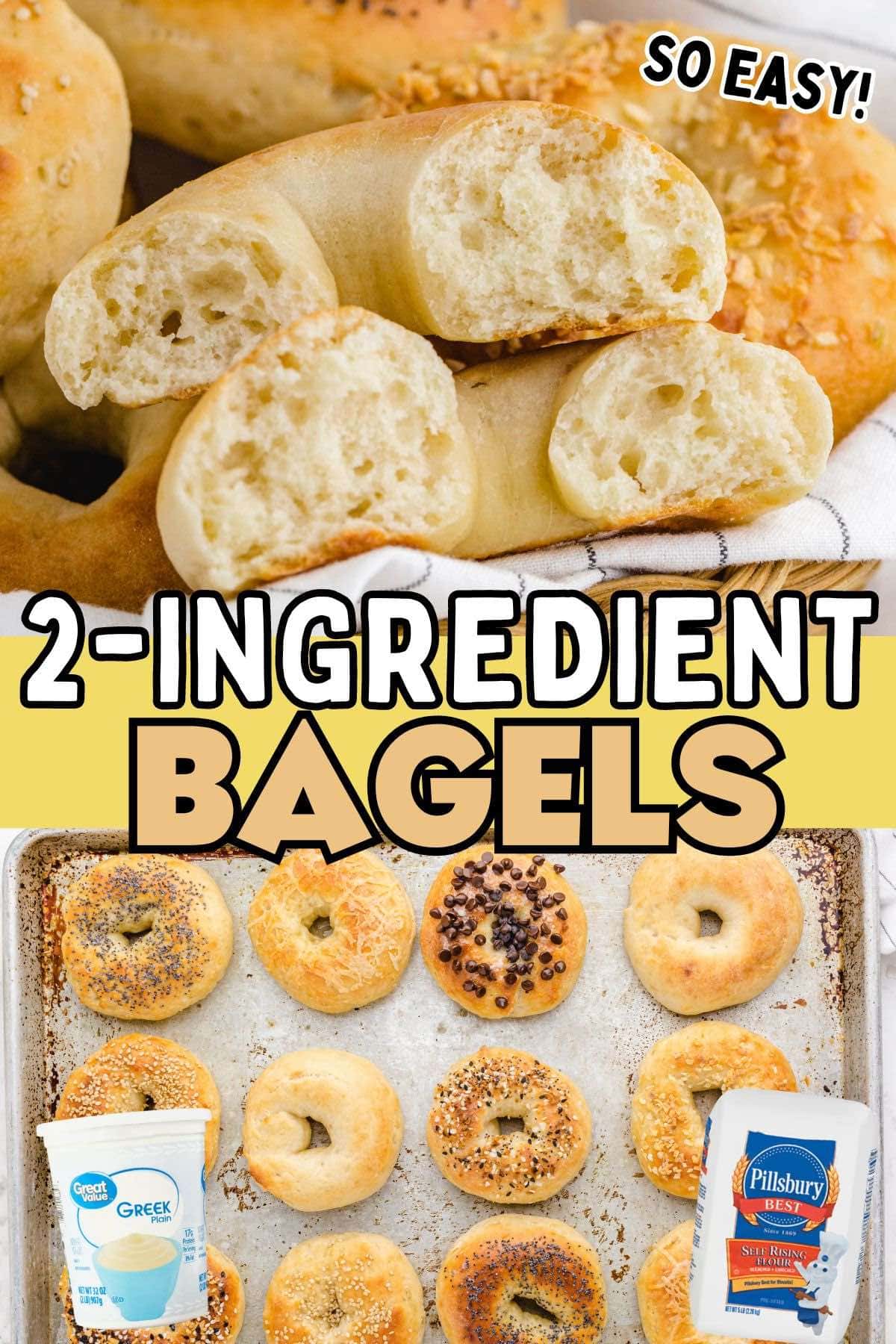 2 ingredient bagels pin.