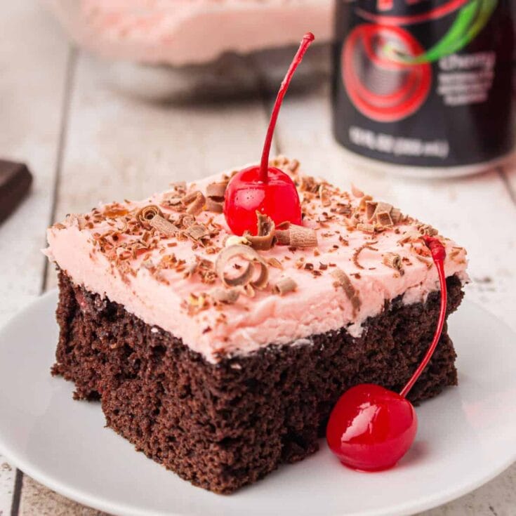 Cherry Dr Pepper Cake square