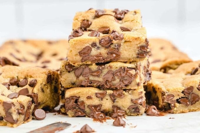 stacked chocolate chip cookie bars