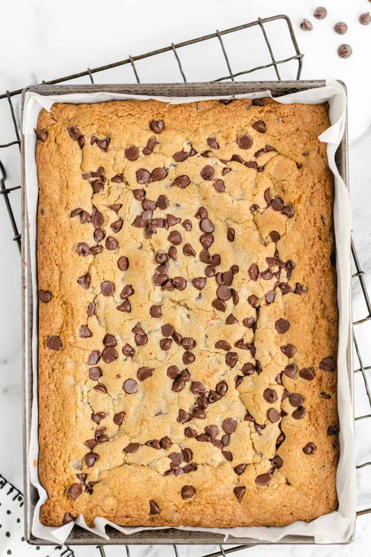 cookie dough in a pan baked