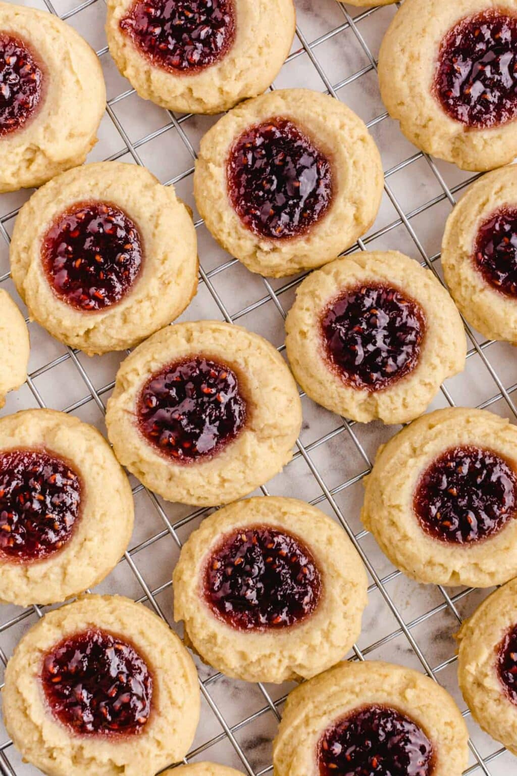Classic Thumbprint Cookies with Jam (Soft & Chewy!) - Princess Pinky Girl