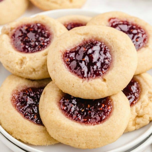 Soft & Chewy Classic Thumbprint Cookies - Princess Pinky Girl
