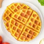 Chaffles on a plate square