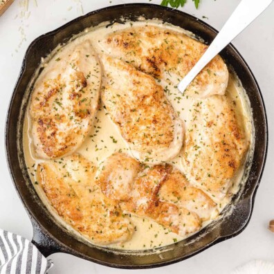creamy garlic parmesan chicken featured image