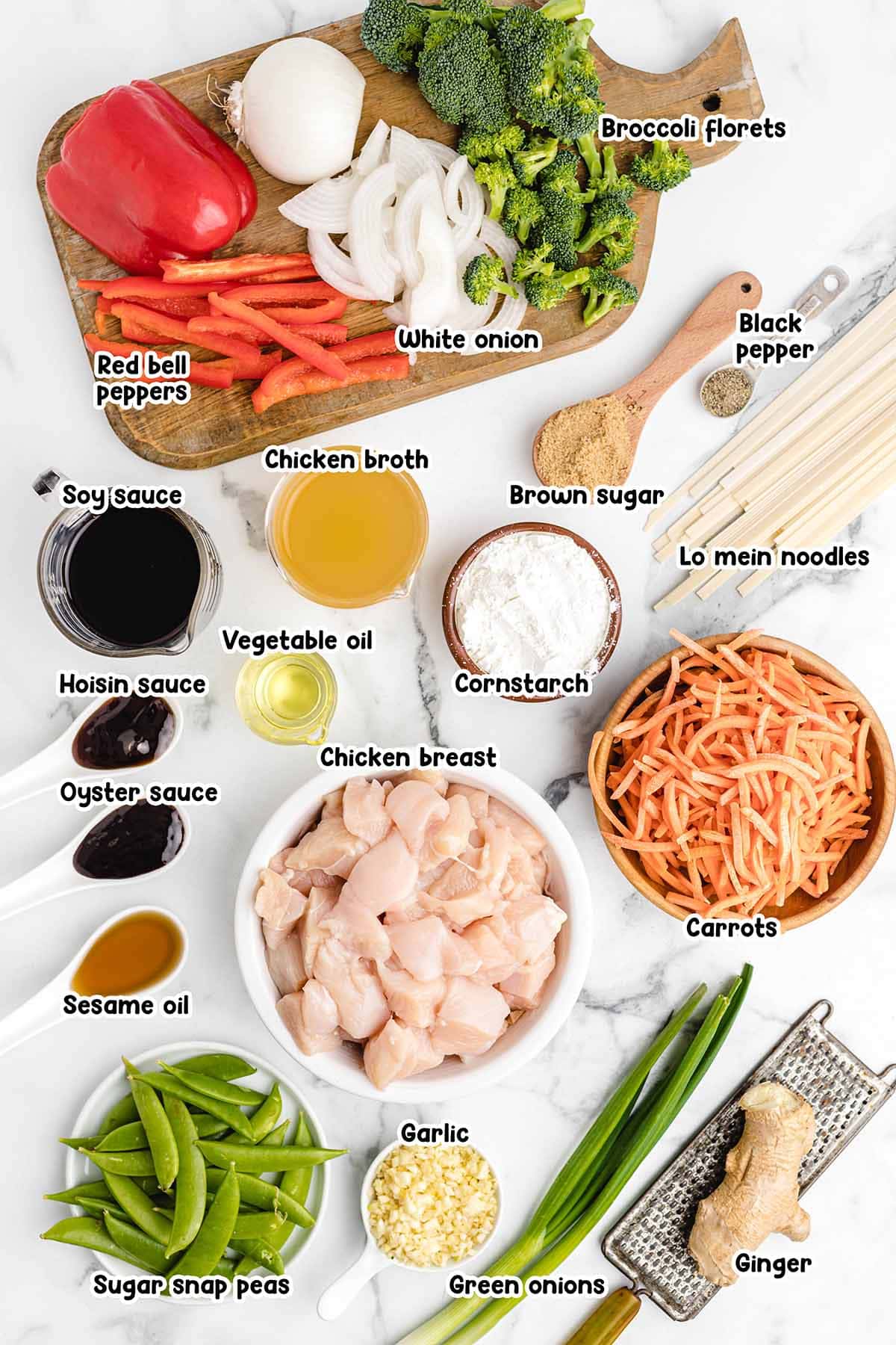 chicken lo mien ingredients.