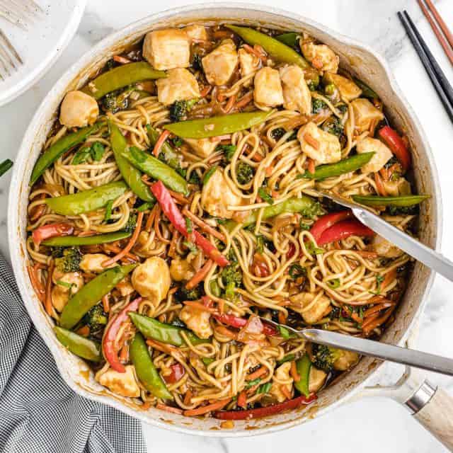 Easy Homemade Chicken Lo Mein - Princess Pinky Girl