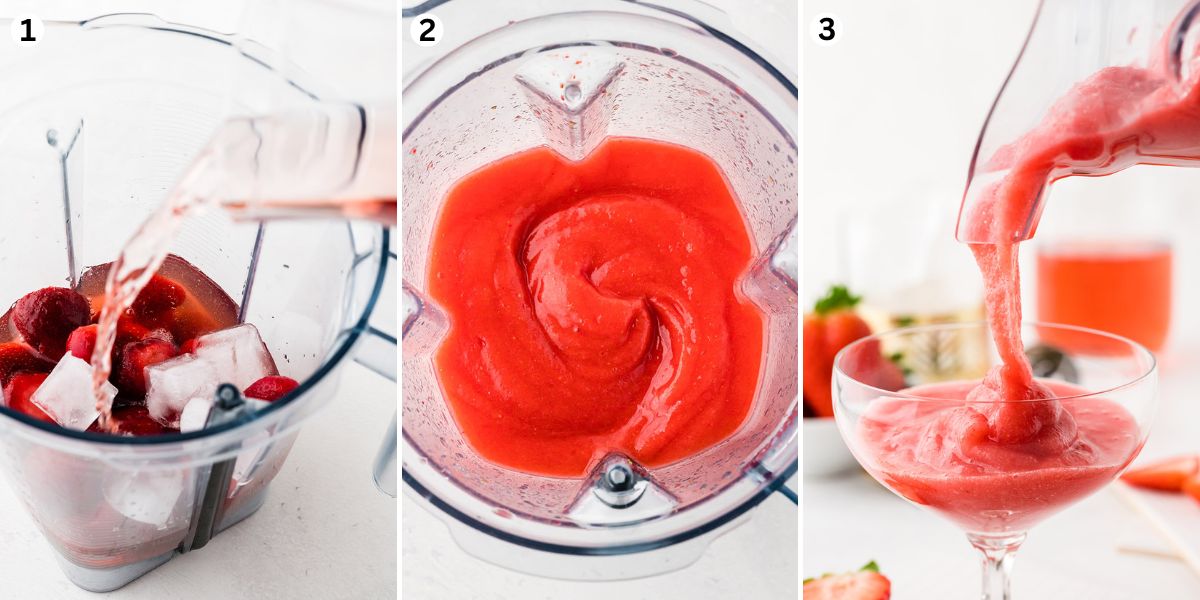 mix all ingredients in the blender. pour into glass.