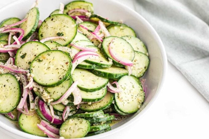 fresh cucumber salad