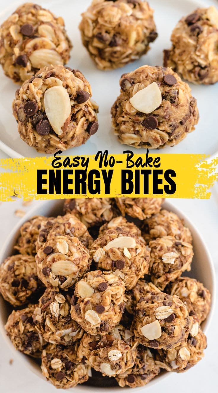 No-bake oatmeal energy bites served on a plate, healthy homemade snack balls ready to eat.