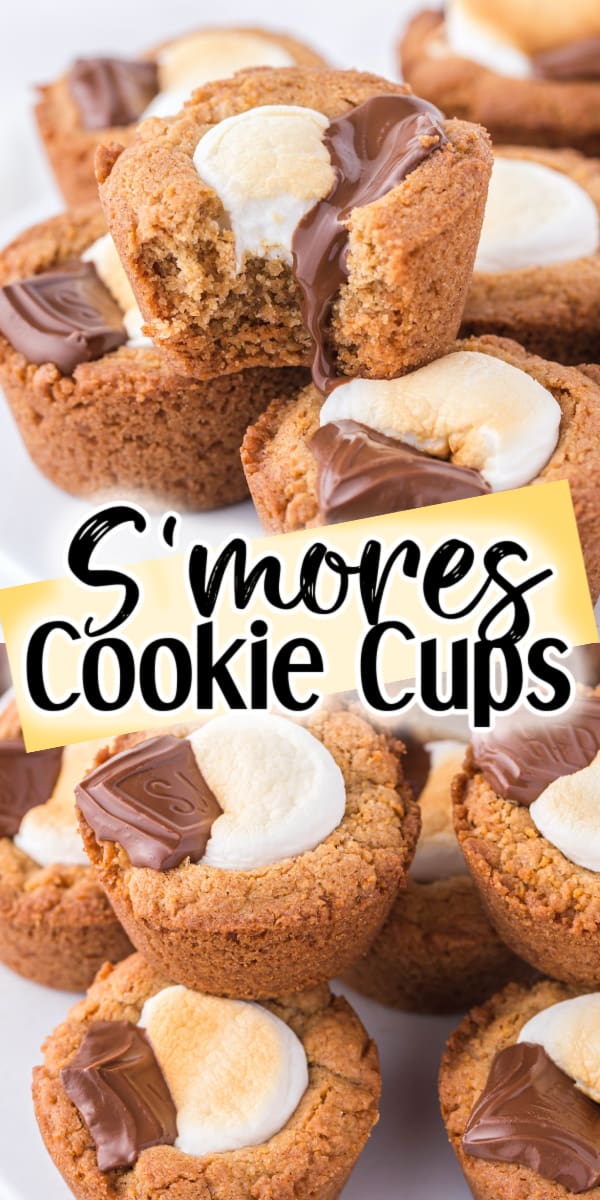 S'more Cookie Cups Pinterest Image