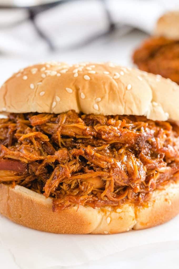 juicy slow cooker pulled bbq chicken