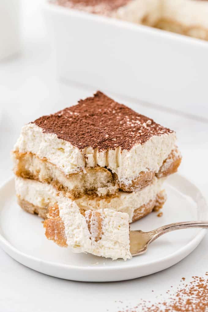 tiramisu on a plate