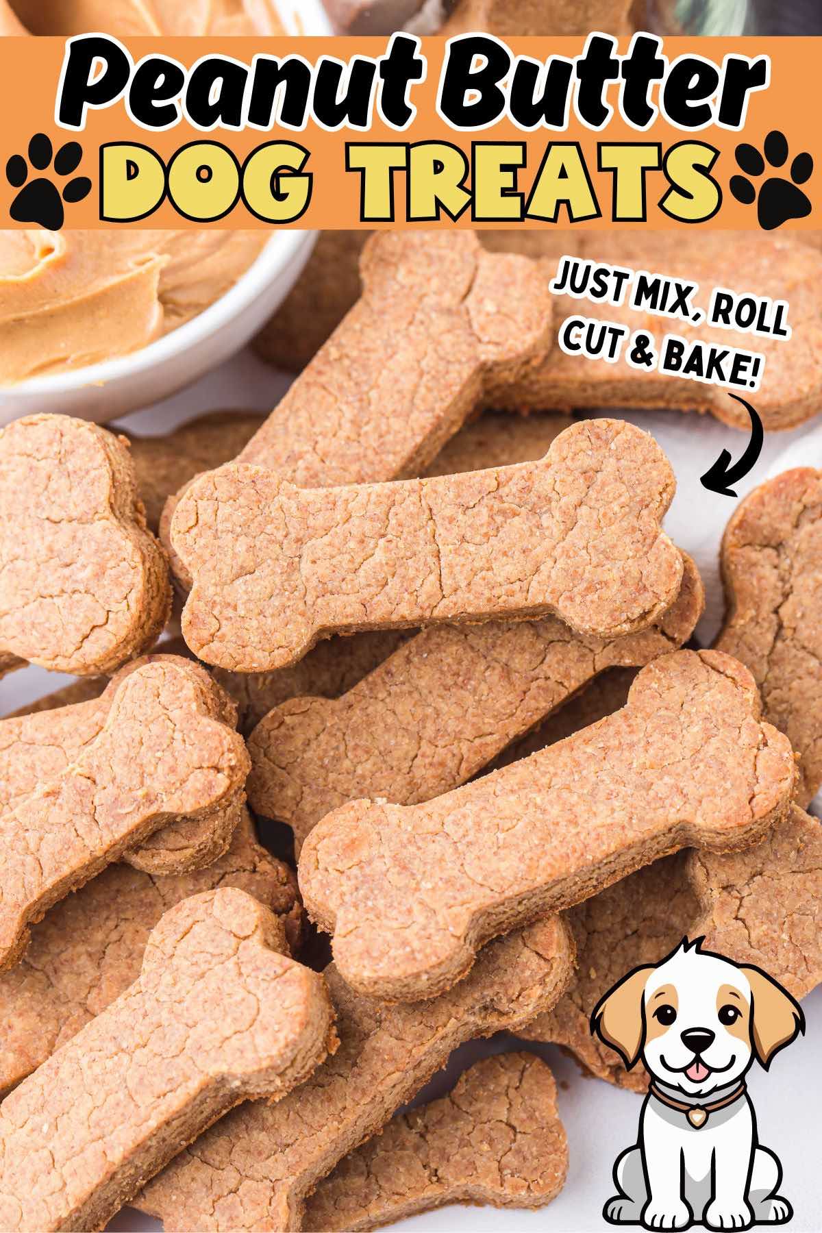 peanut butter dog treats pin.