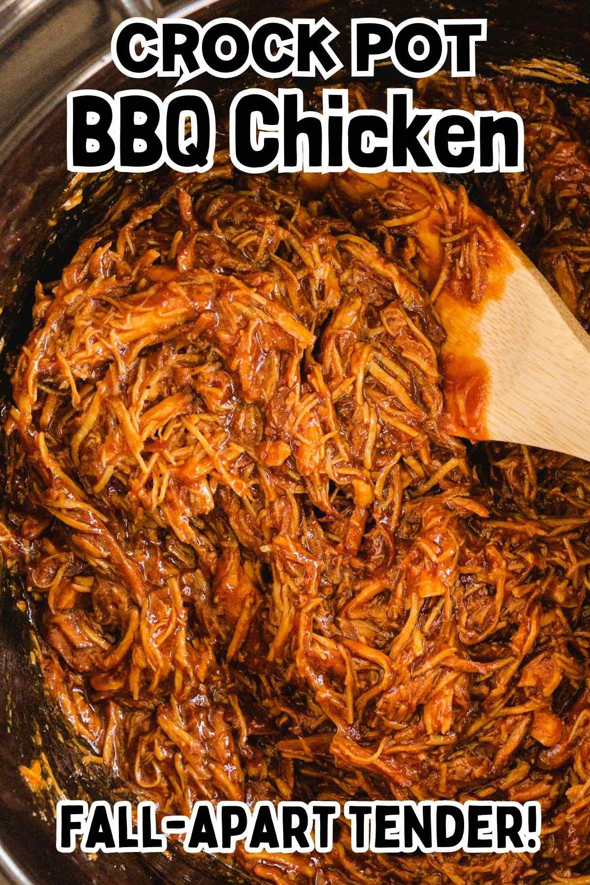 slow cooker pulled bbq chicken.