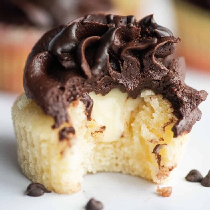 boston cream cupcakes