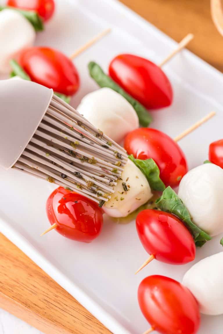 Caprese Skewers with Balsamic Drizzle - Princess Pinky Girl