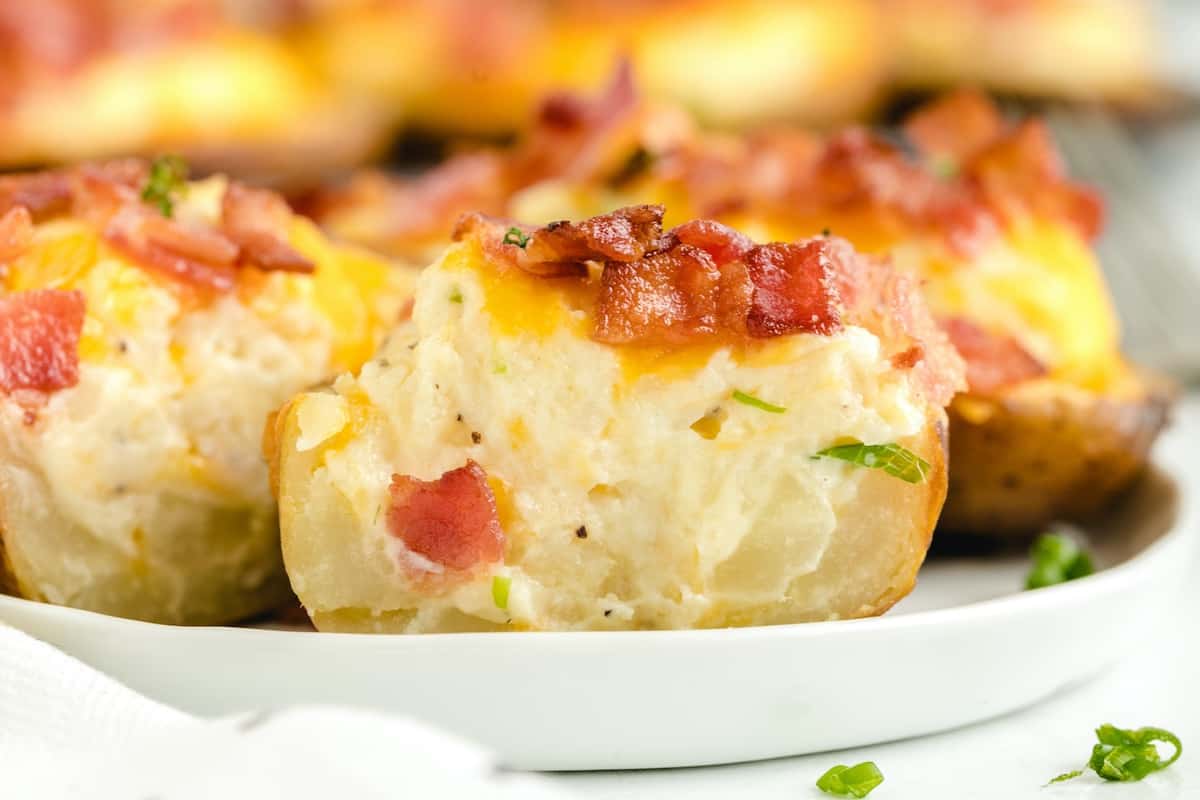 baked potatoes on a plate