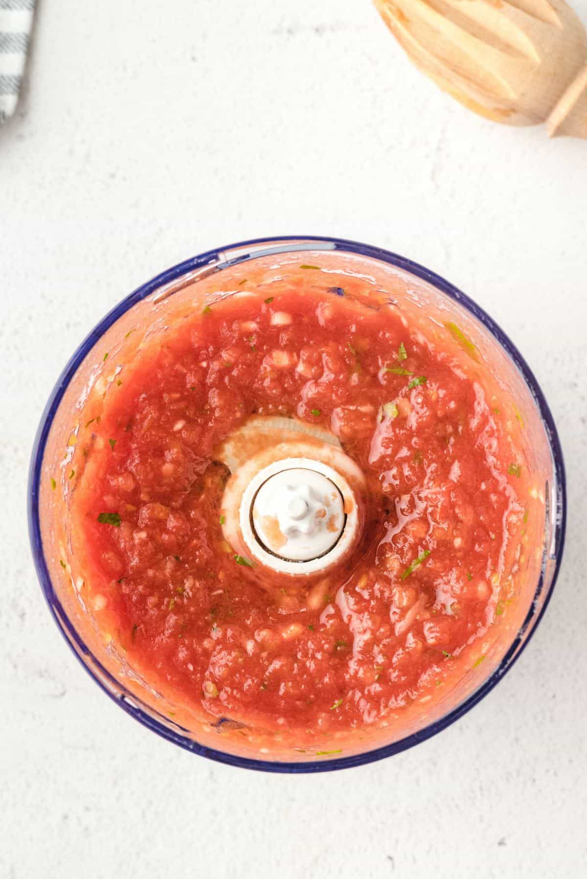 salsa in the blender