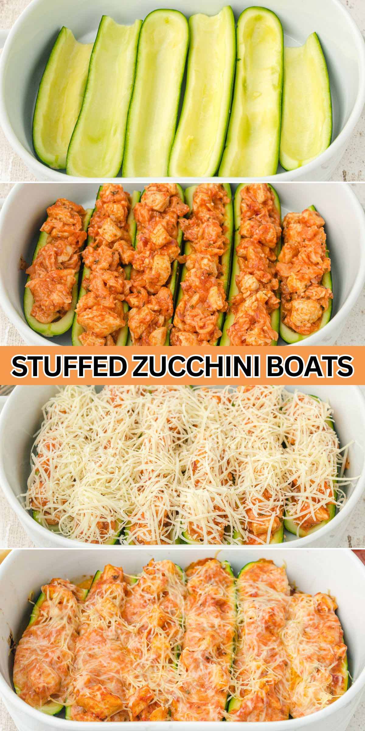 stuffed zucchini boats.
