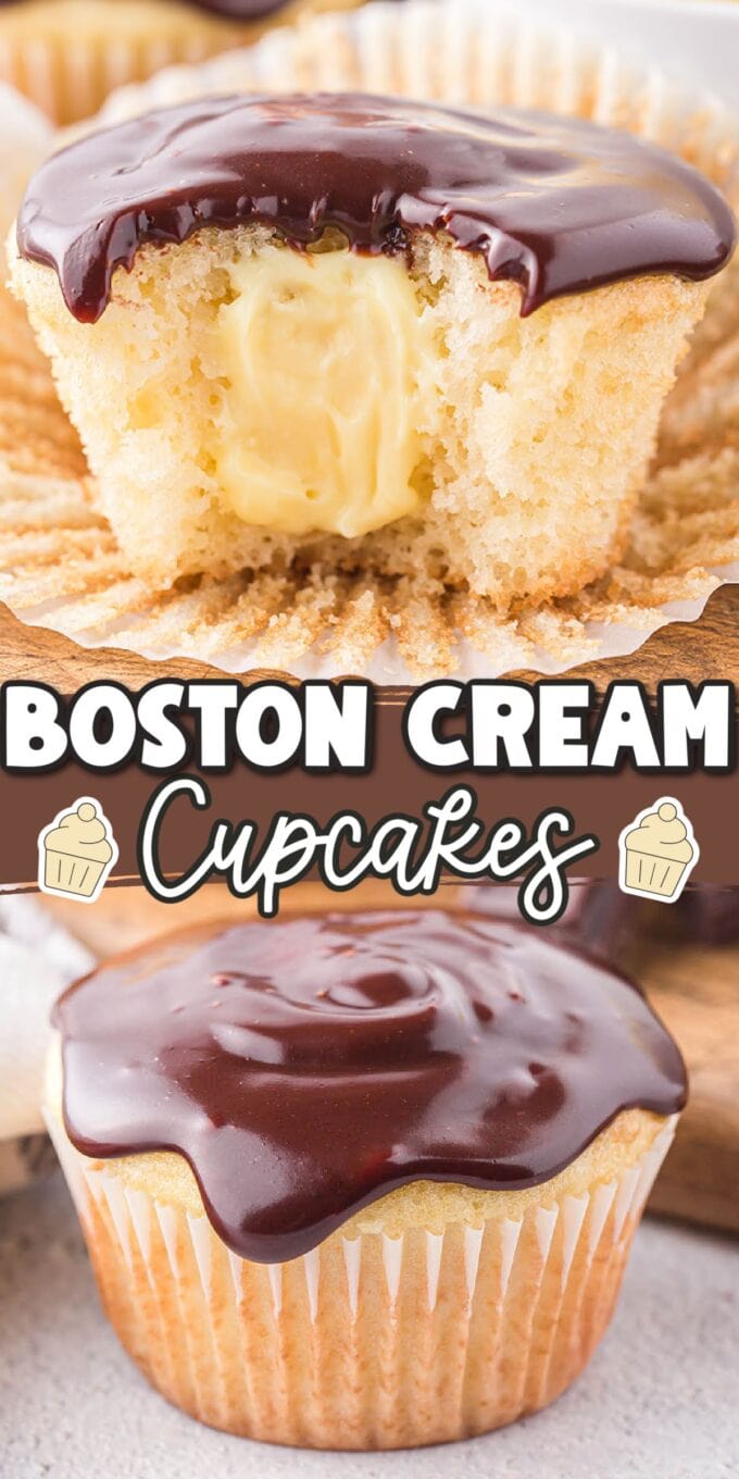 Boston Cream Cupcakes pinterest