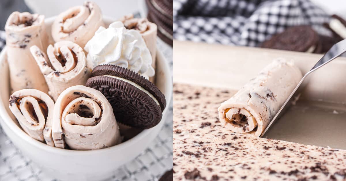 Rolled Ice Cream With Oreos