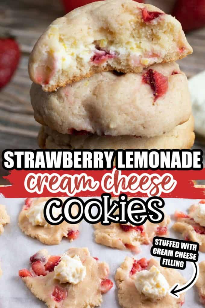 strawberry lemonade cookies pin