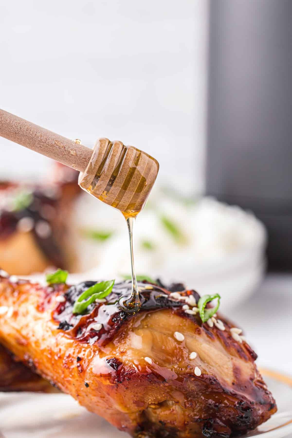 honey soy chicken drizzle with honey