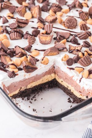 Chocolate Peanut Butter Lasagna - Princess Pinky Girl