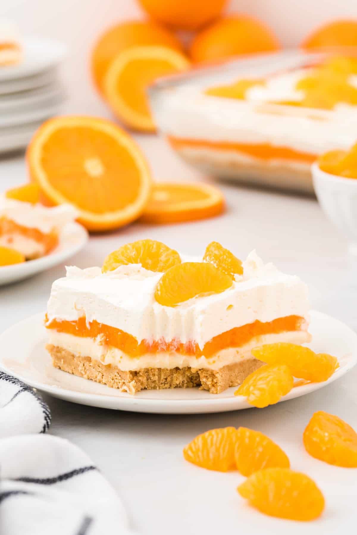 orange creamsicle lush on a plate