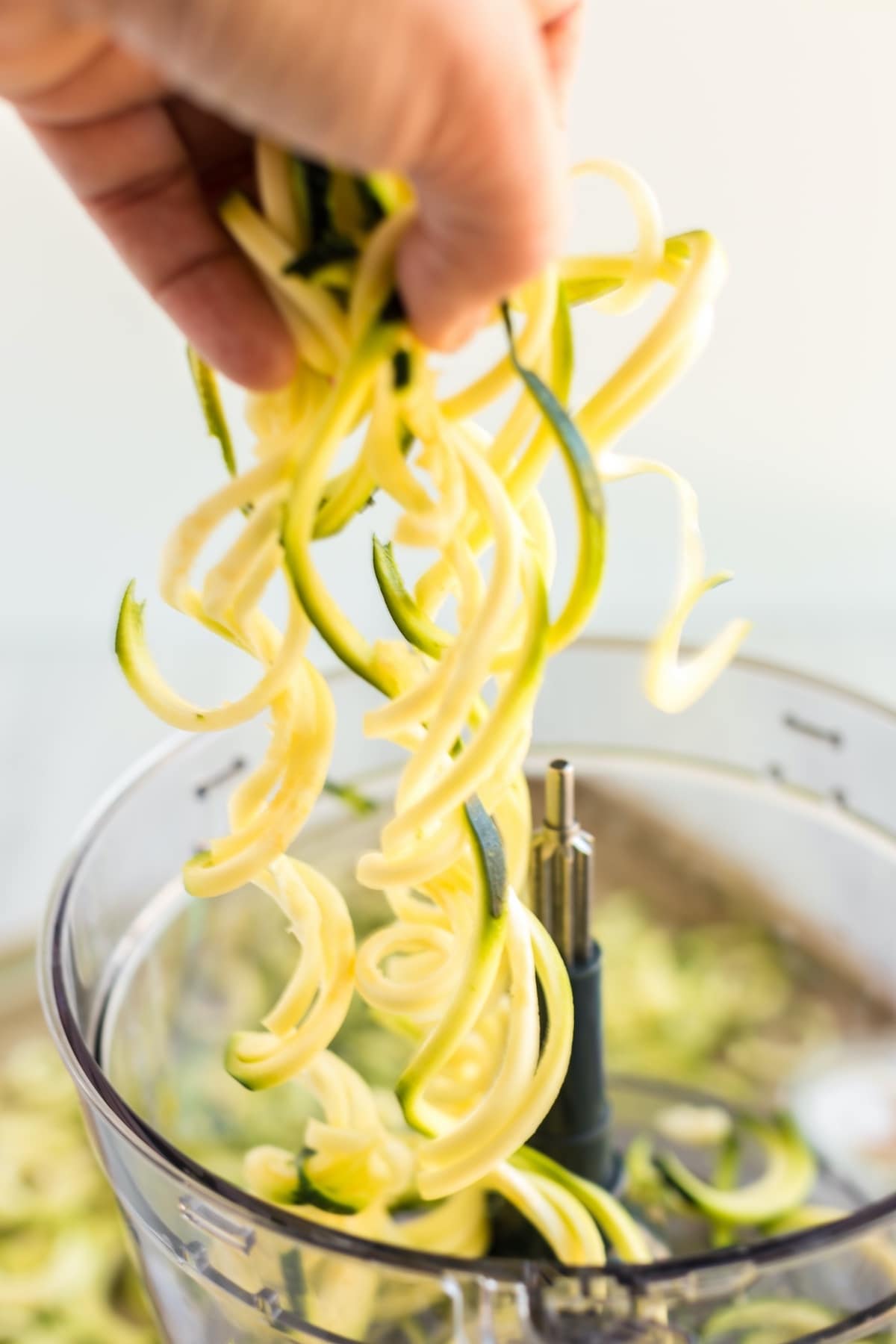 zucchini cut in spiral